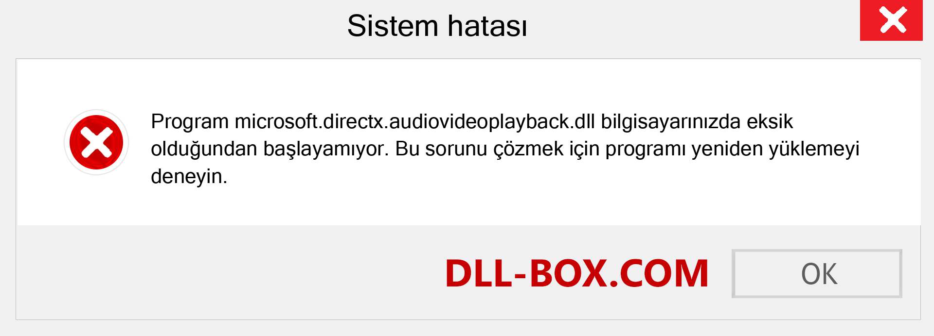 microsoft.directx.audiovideoplayback.dll dosyası eksik mi? Windows 7, 8, 10 için İndirin - Windows'ta microsoft.directx.audiovideoplayback dll Eksik Hatasını Düzeltin, fotoğraflar, resimler